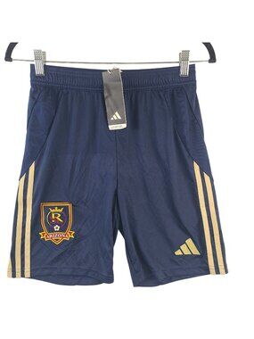 Adidas miTiro24 Youth Shorts Navy/Gold Size 13-14Y Soccer Training Athletic Wear
